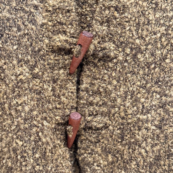 Villager A Liz Claiborne Company Women’s WoolPolyester Brown Sweater Warm Button - Picture 5 of 13